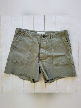 The Great Utility Shorts Army Green 4.5” Inseam Women's 30 Adjustable Buttons